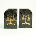 Green Marble Bookends - Legal